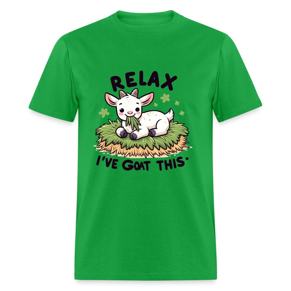 Relax I've Goat This T-Shirt (Cute Goat) - bright green