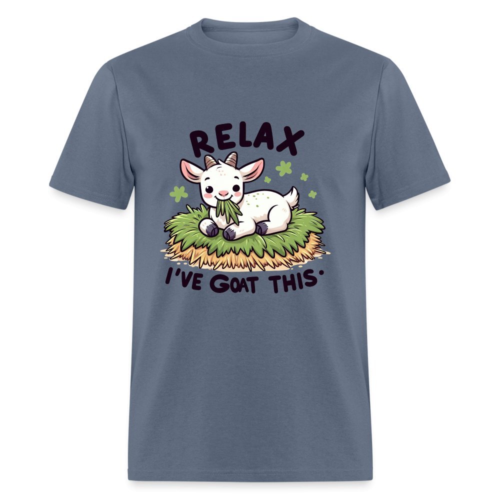 Relax I've Goat This T-Shirt (Cute Goat) - denim