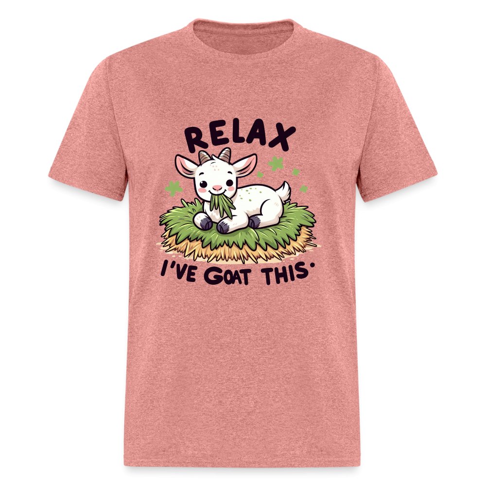 Relax I've Goat This T-Shirt (Cute Goat) - heather mauve