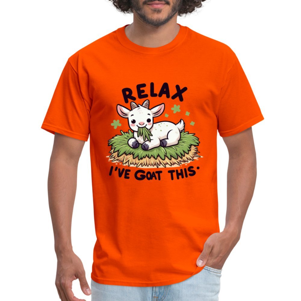 Relax I've Goat This T-Shirt (Cute Goat) - orange