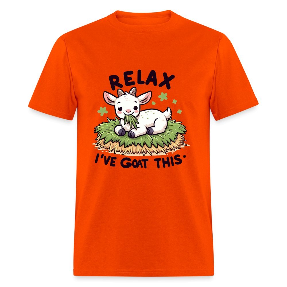 Relax I've Goat This T-Shirt (Cute Goat) - orange