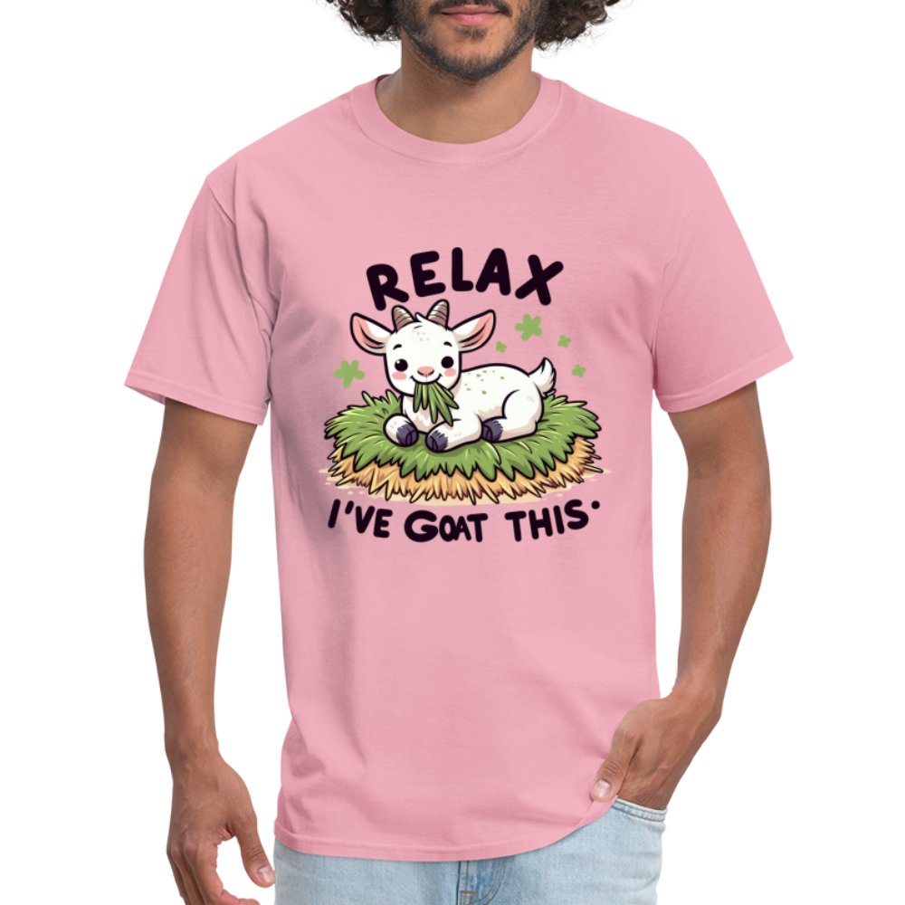 Relax I've Goat This T-Shirt (Cute Goat) - pink