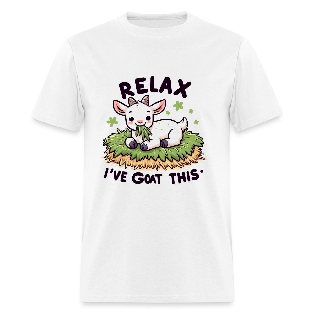 Relax I've Goat This T-Shirt (Cute Goat) - white