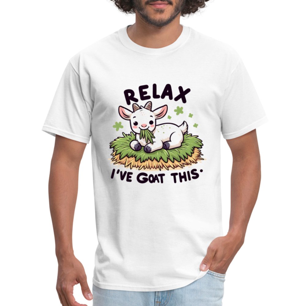 Relax I've Goat This T-Shirt (Cute Goat) - white