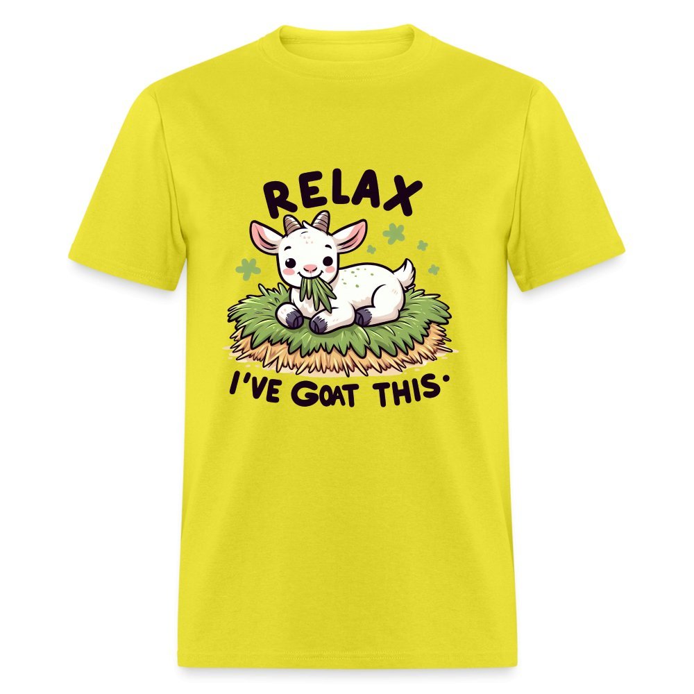 Relax I've Goat This T-Shirt (Cute Goat) - yellow