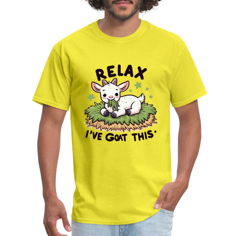 Relax I've Goat This T-Shirt (Cute Goat) - yellow