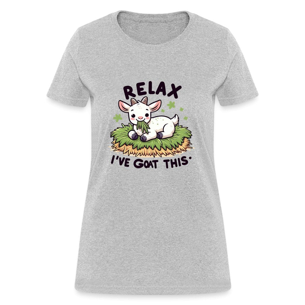 Relax I've Goat This Women's Contoured T-Shirt (Cute Goat) - heather gray