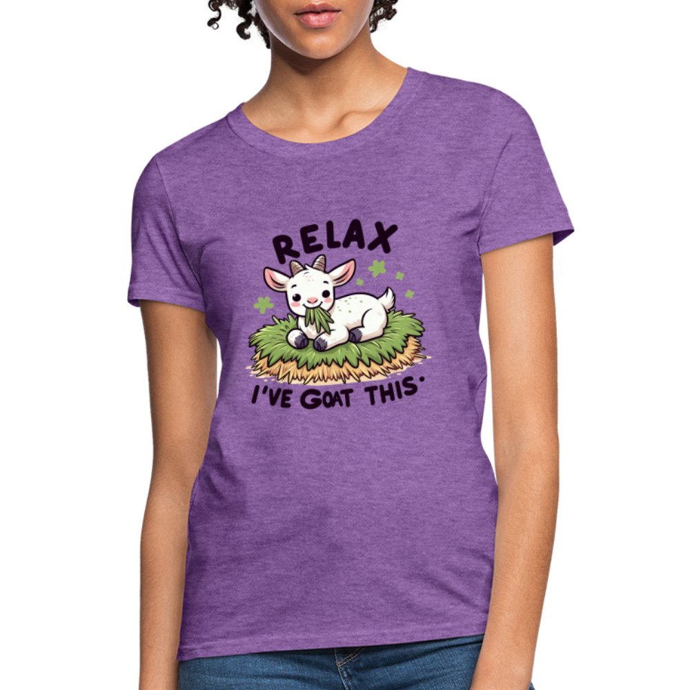 Relax I've Goat This Women's Contoured T-Shirt (Cute Goat) - pink