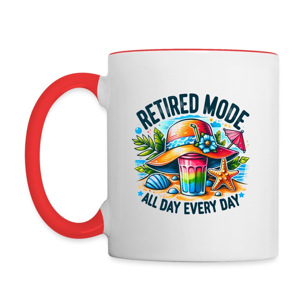 Retired Mode Coffee Mug - white/red