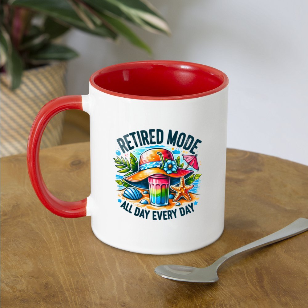 Retired Mode Coffee Mug - white/red