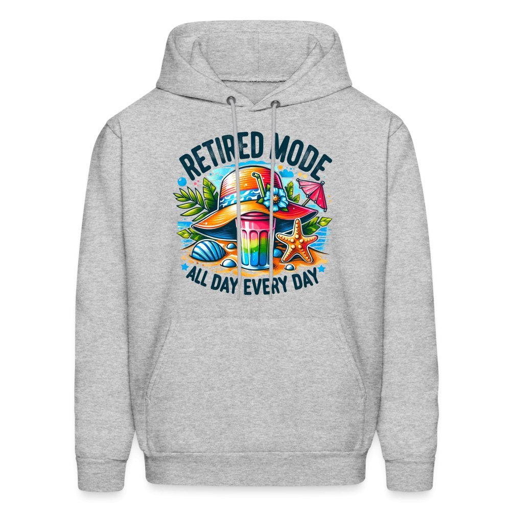 Retired Mode Hoodie - heather gray