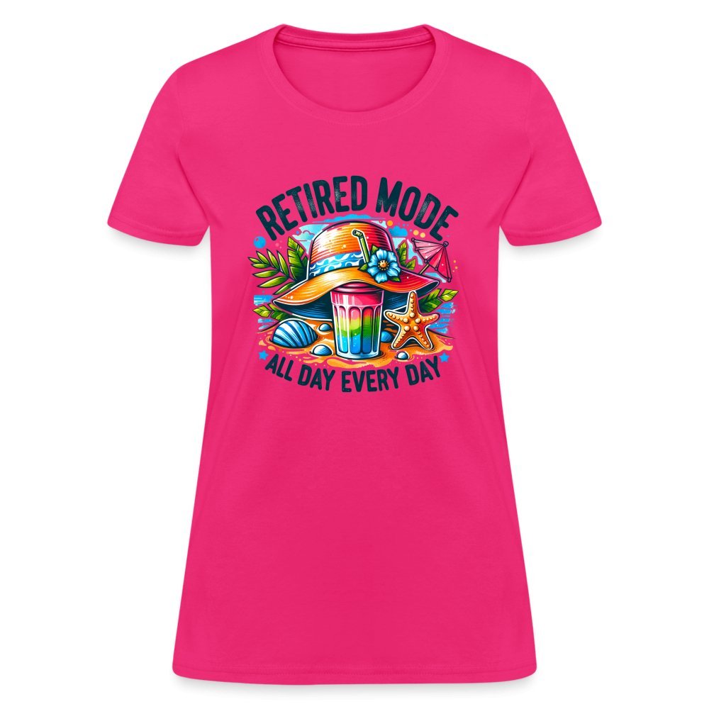 Retired Mode Women's Contoured T-Shirt - fuchsia