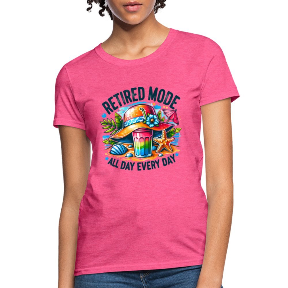 Retired Mode Women's Contoured T-Shirt - heather coral