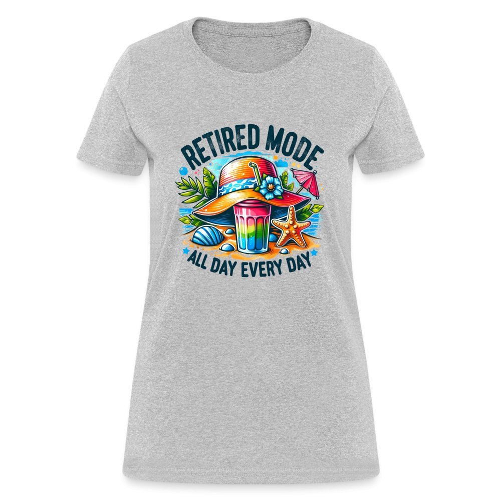 Retired Mode Women's Contoured T-Shirt - heather gray