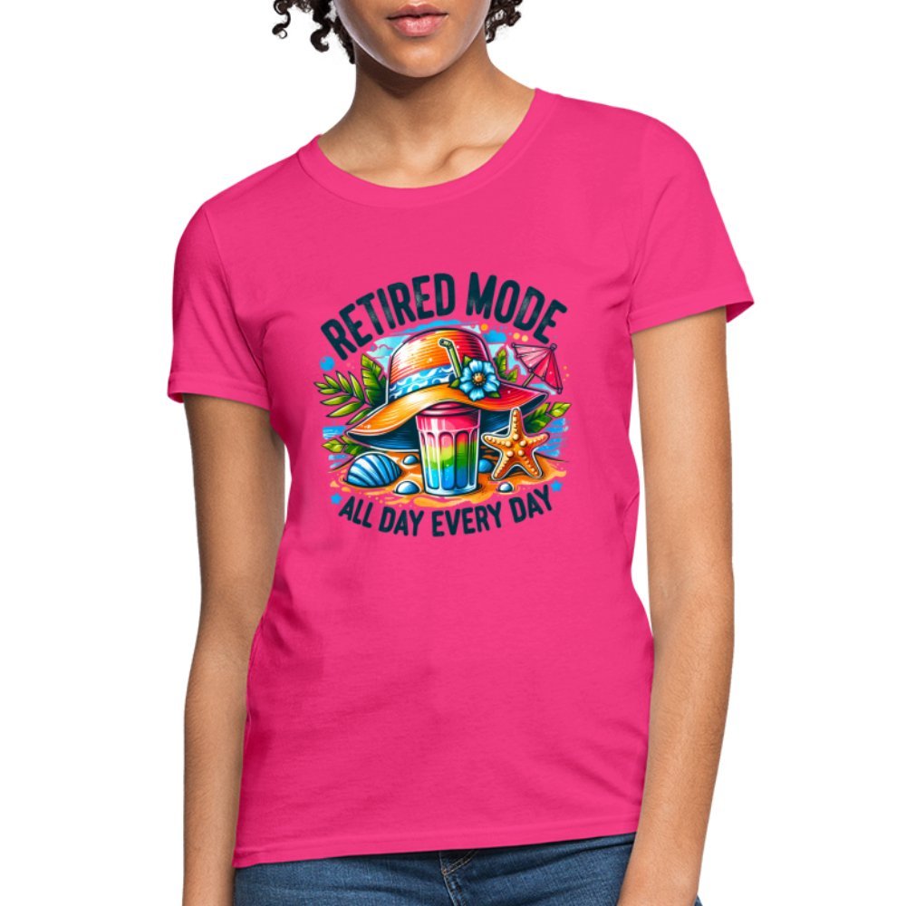 Retired Mode Women's Contoured T-Shirt - turquoise