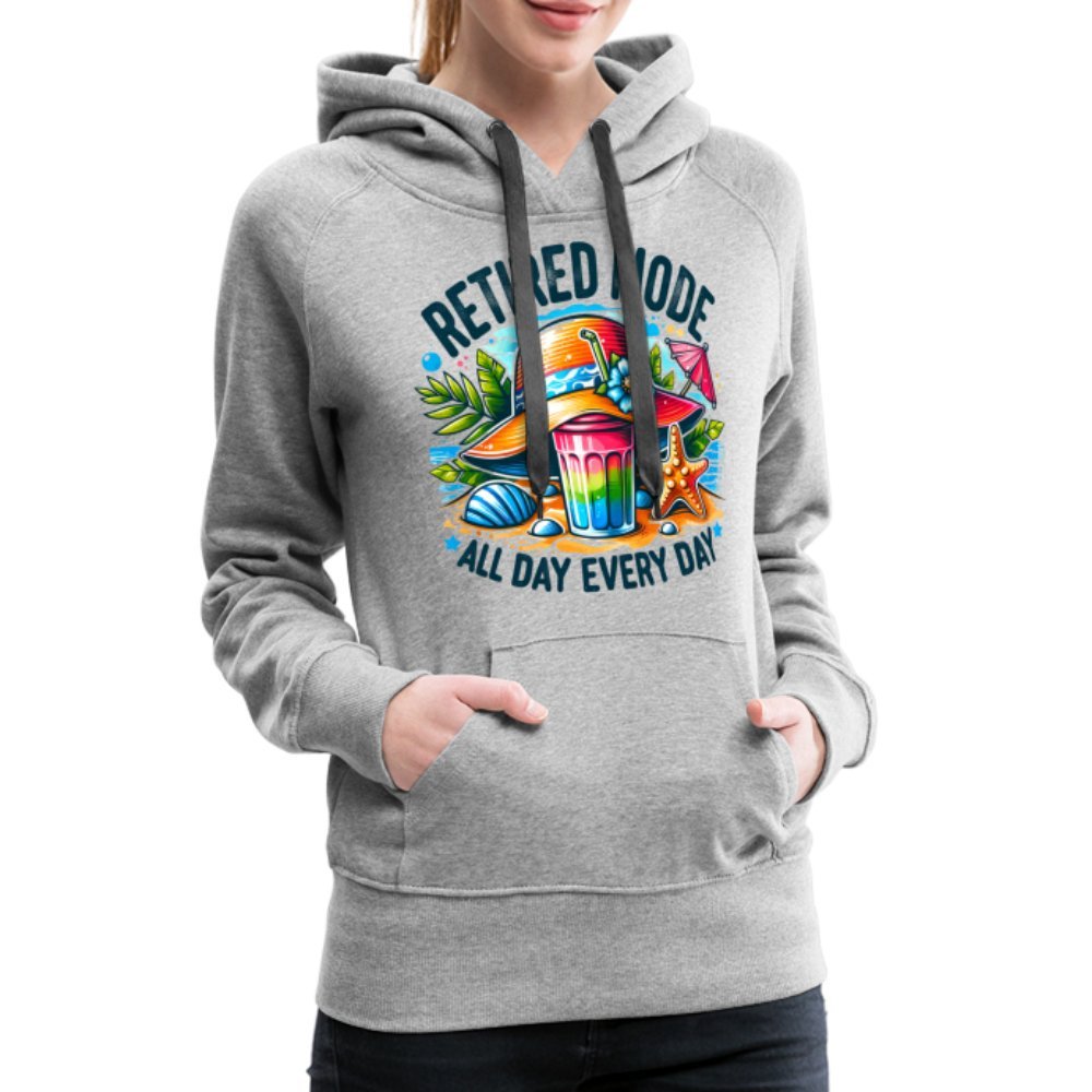 Retired Mode Women’s Premium Hoodie - heather grey