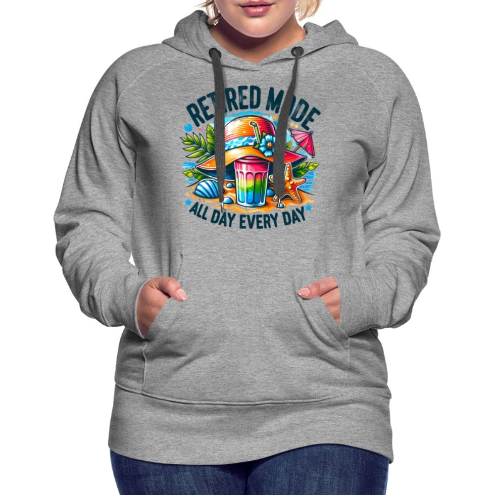 Retired Mode Women’s Premium Hoodie - heather grey