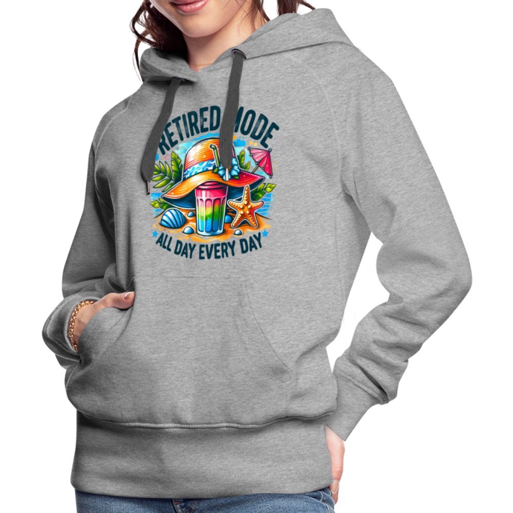 Retired Mode Women’s Premium Hoodie - heather grey