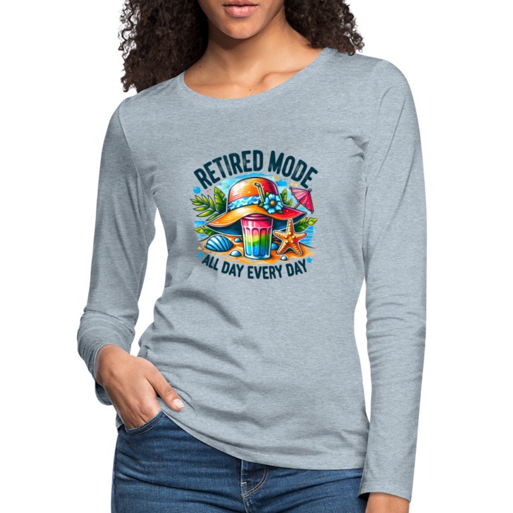 Retired Mode Women's Premium Long Sleeve T-Shirt - white