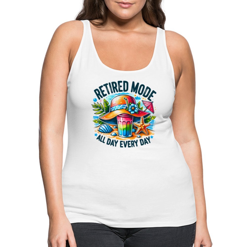 Retired Mode Women’s Premium Tank Top - white