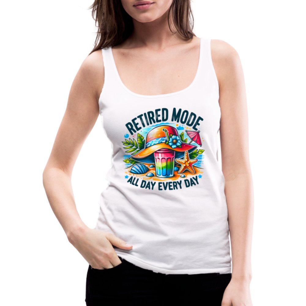 Retired Mode Women’s Premium Tank Top - white