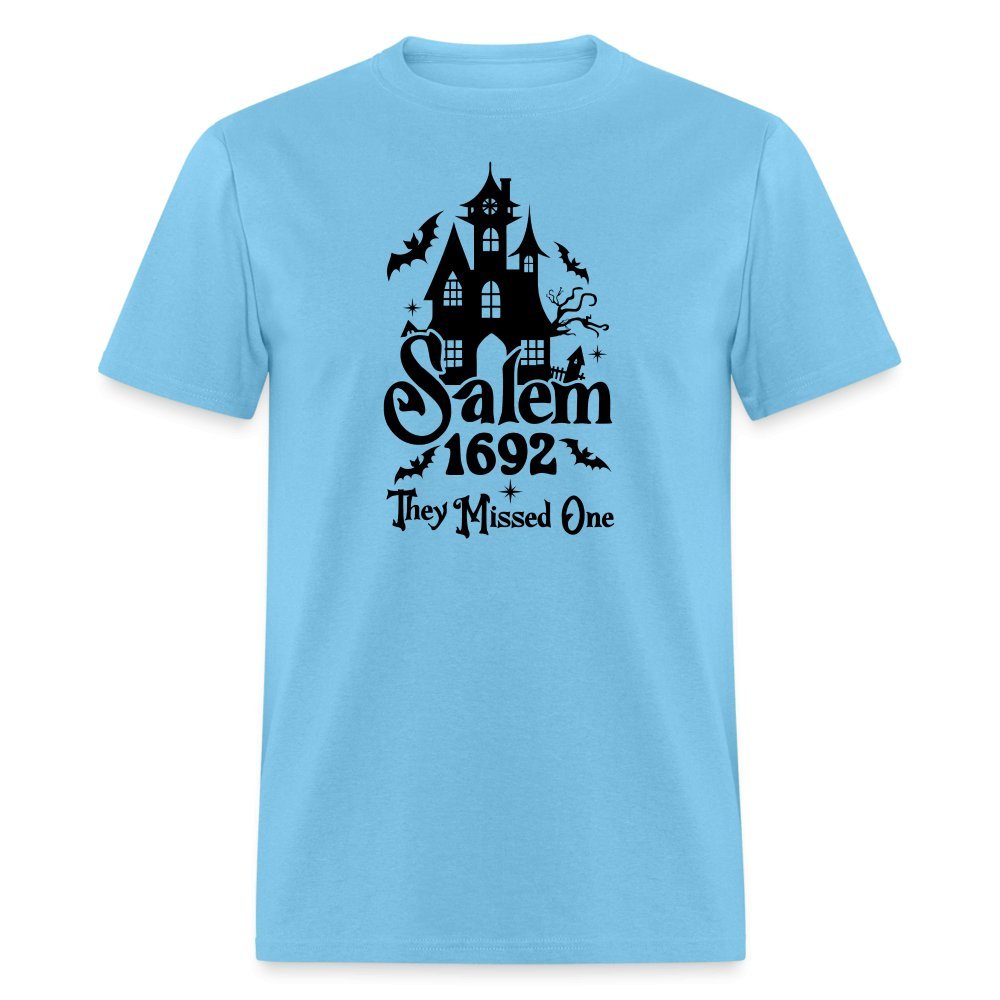 Salem 1692 - They Missed One T-Shirt (Halloween Witch) - aquatic blue