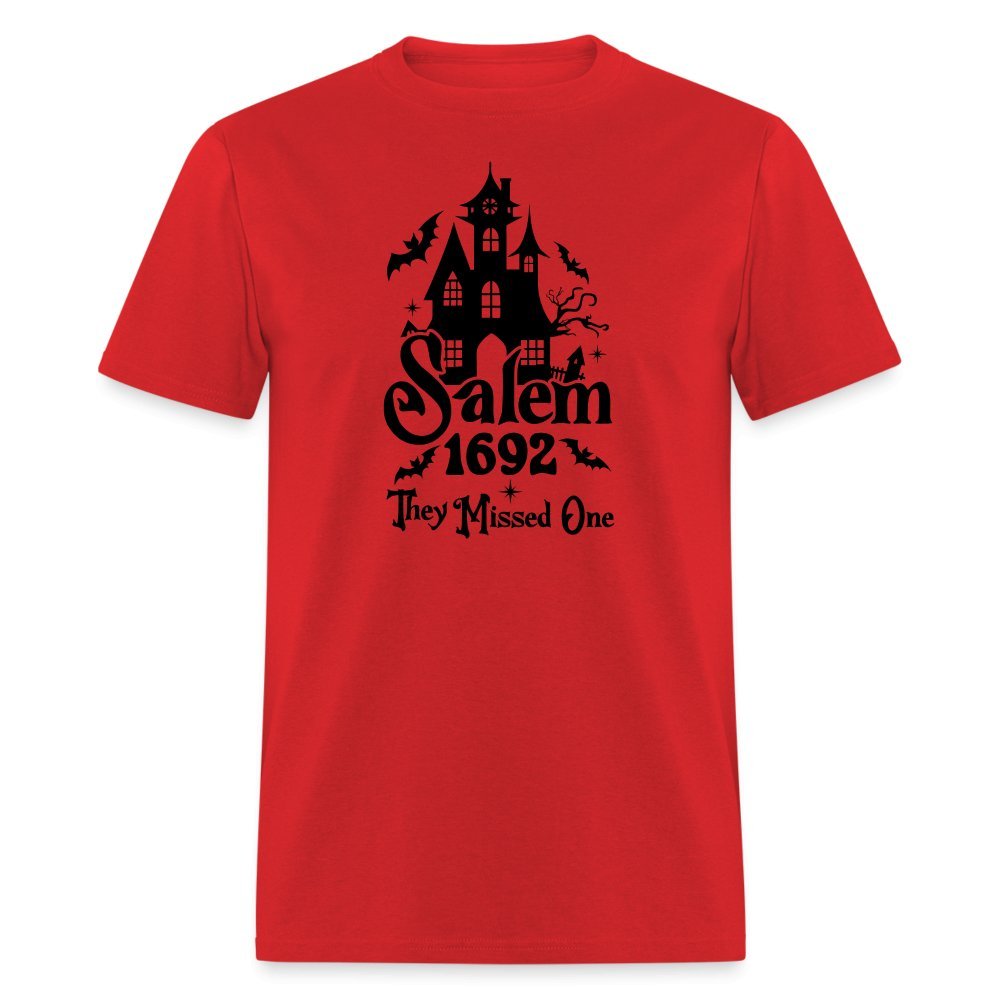 Salem 1692 - They Missed One T-Shirt (Halloween Witch) - red