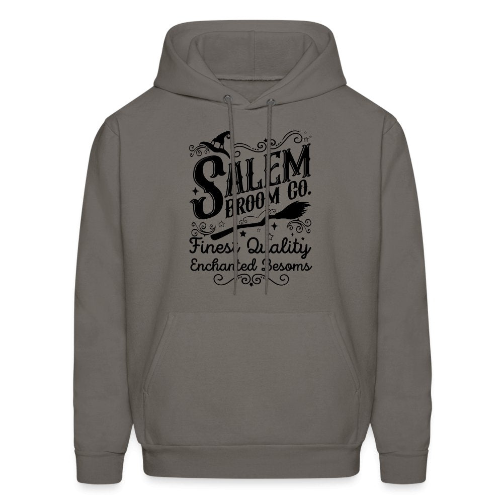 Salem Broom Co Finest Quality Enchanted Besoms Hoodie (Halloween) - asphalt gray