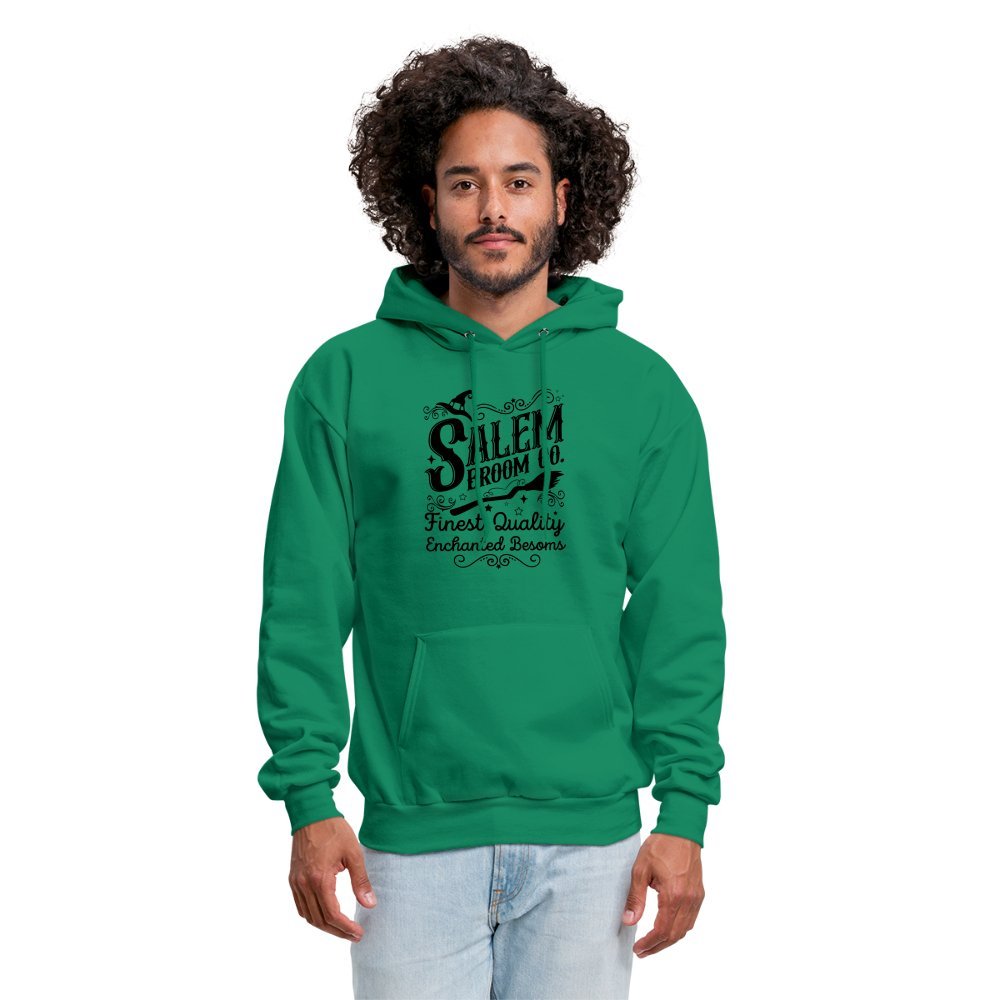 Salem Broom Co Finest Quality Enchanted Besoms Hoodie (Halloween) - kelly green