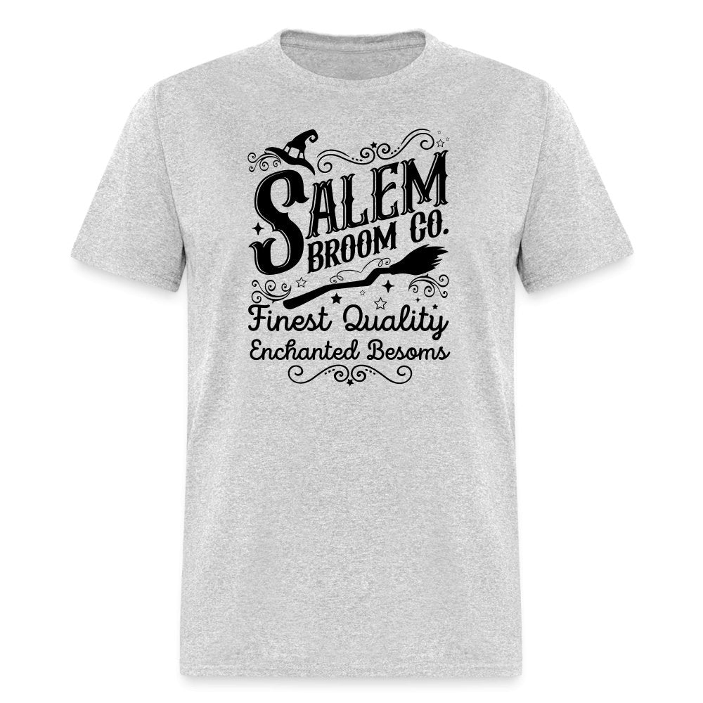 Salem Broom Co Finest Quality Enchanted Besoms T-Shirt (Halloween) - heather gray