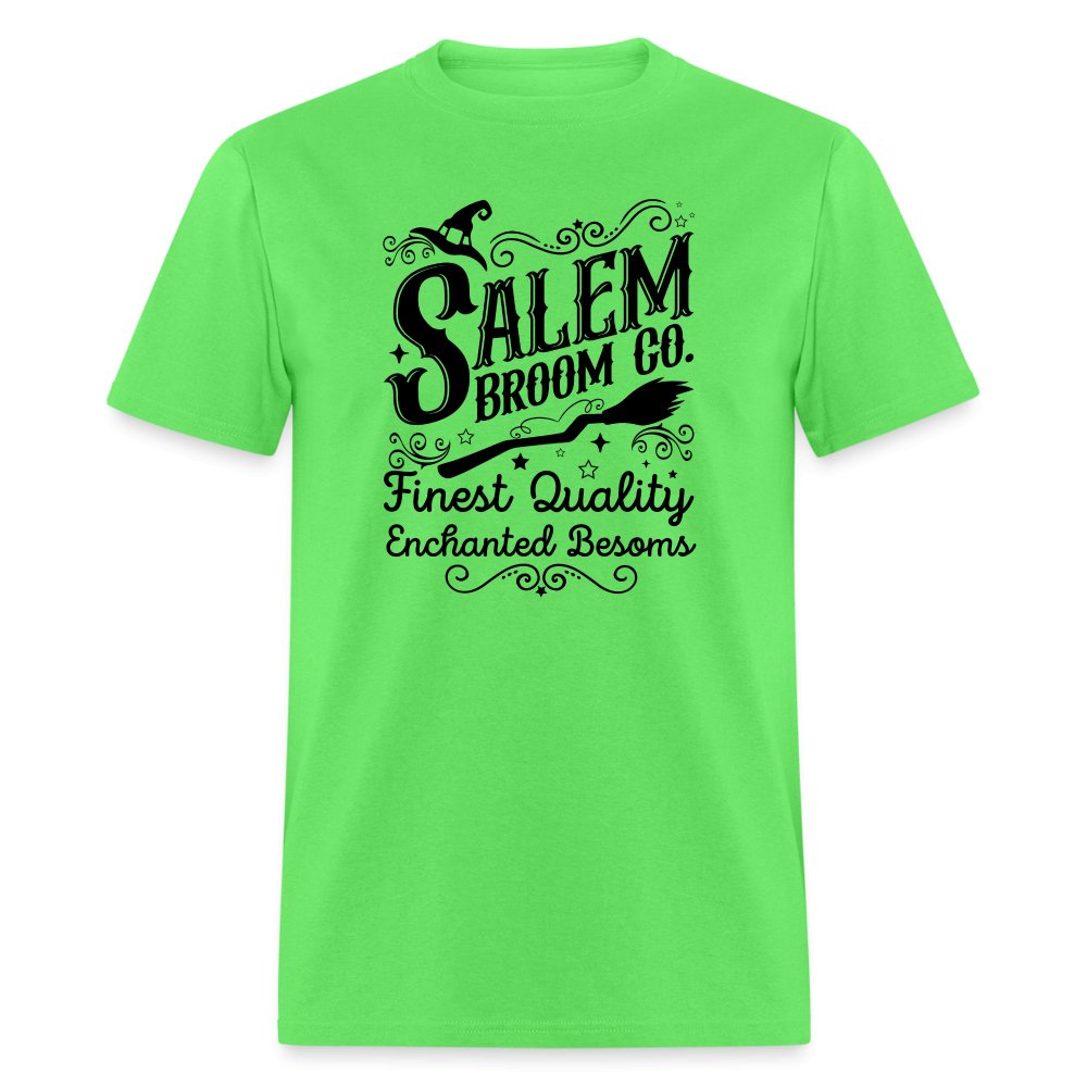 Salem Broom Co Finest Quality Enchanted Besoms T-Shirt (Halloween) - kiwi