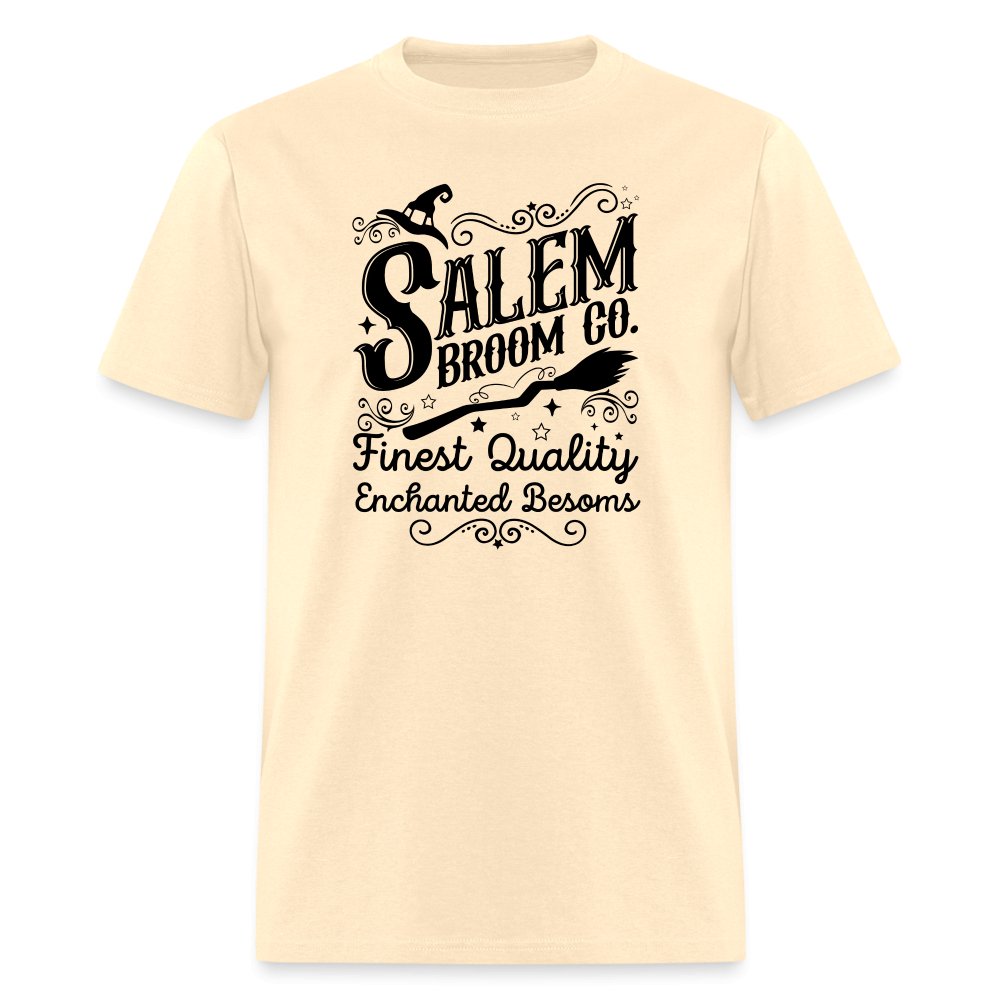 Salem Broom Co Finest Quality Enchanted Besoms T-Shirt (Halloween) - natural