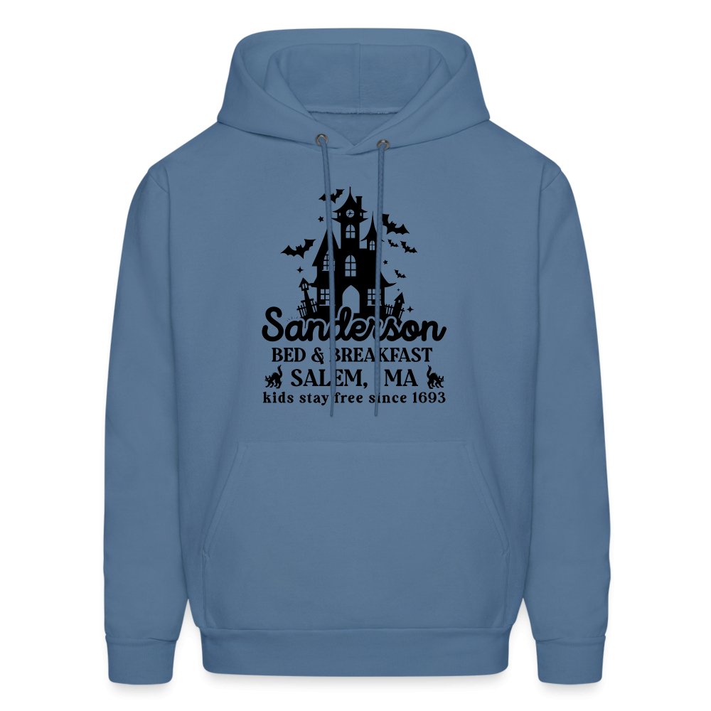 Sanderson Bed & Breakfast Salem MA Hoodie (Halloween) - denim blue