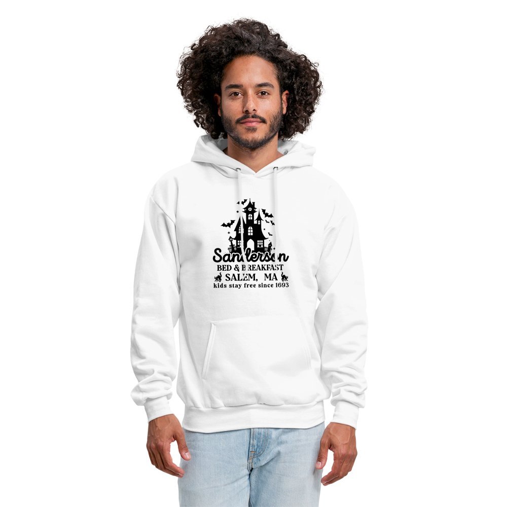 Sanderson Bed & Breakfast Salem MA Hoodie (Halloween) - white