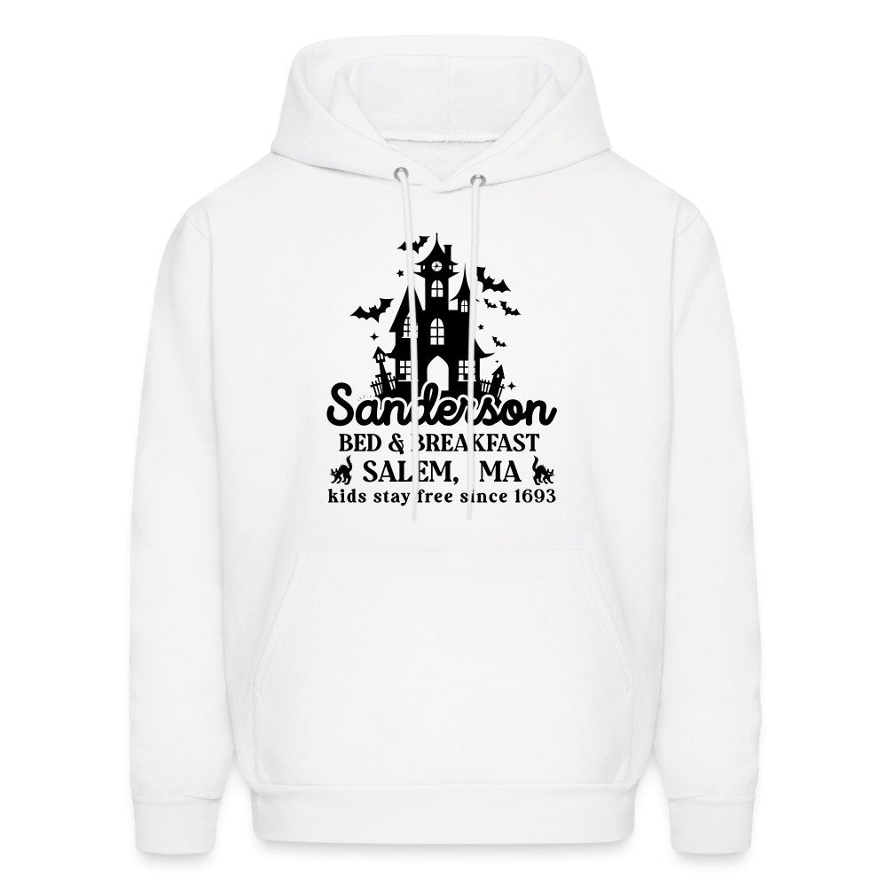 Sanderson Bed & Breakfast Salem MA Hoodie (Halloween) - white