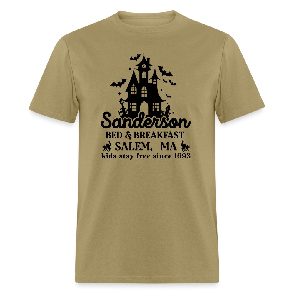 Sanderson Bed & Breakfast Salem MA T-Shirt (Halloween) - khaki