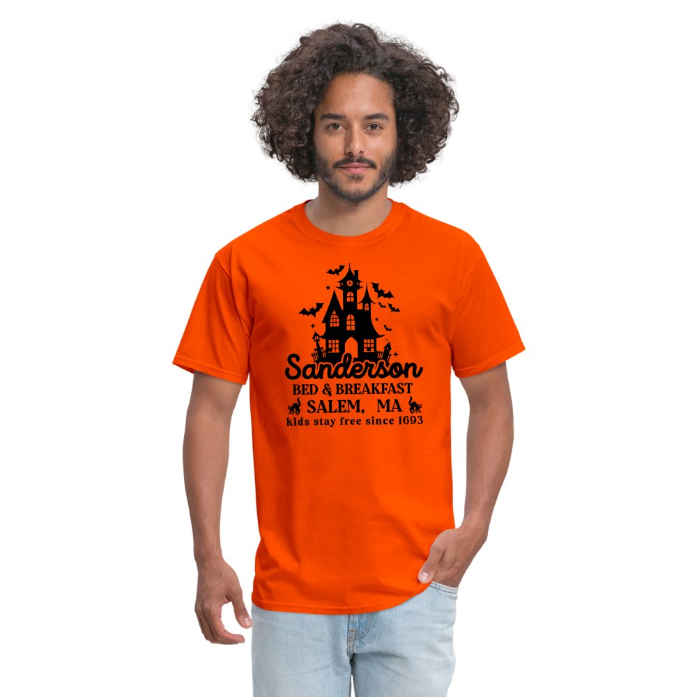 Sanderson Bed & Breakfast Salem MA T-Shirt (Halloween) - orange