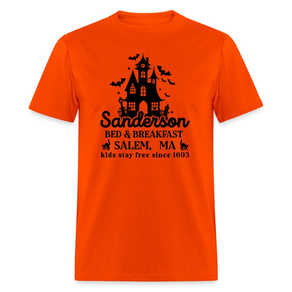 Sanderson Bed & Breakfast Salem MA T-Shirt (Halloween) - orange