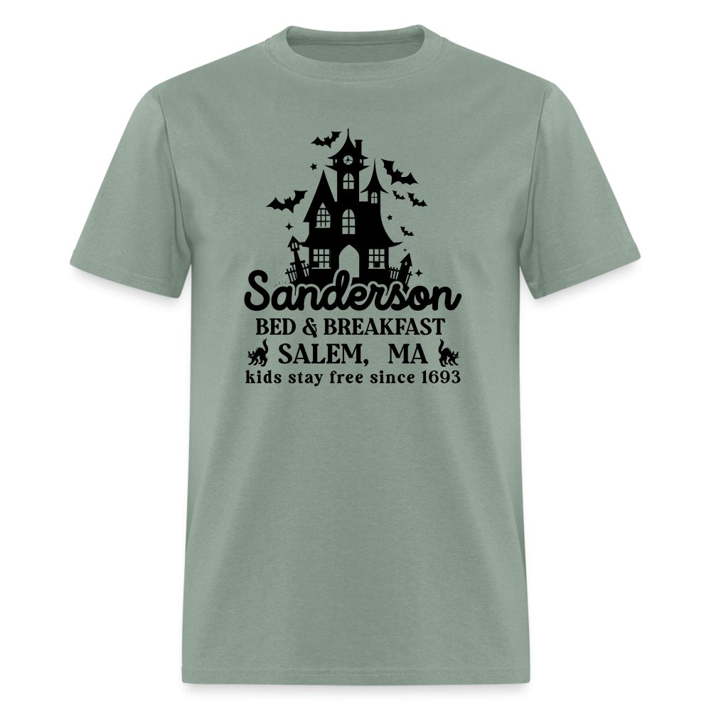 Sanderson Bed & Breakfast Salem MA T-Shirt (Halloween) - sage