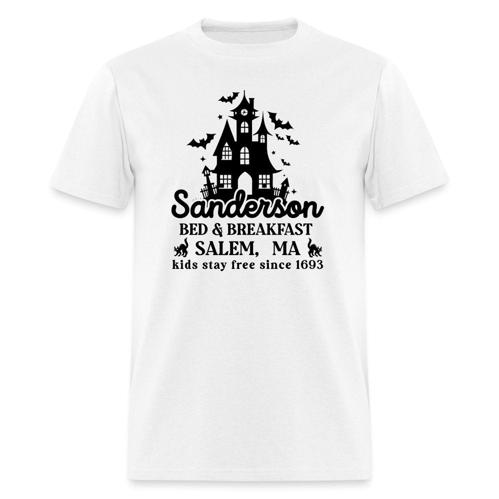 Sanderson Bed & Breakfast Salem MA T-Shirt (Halloween) - white