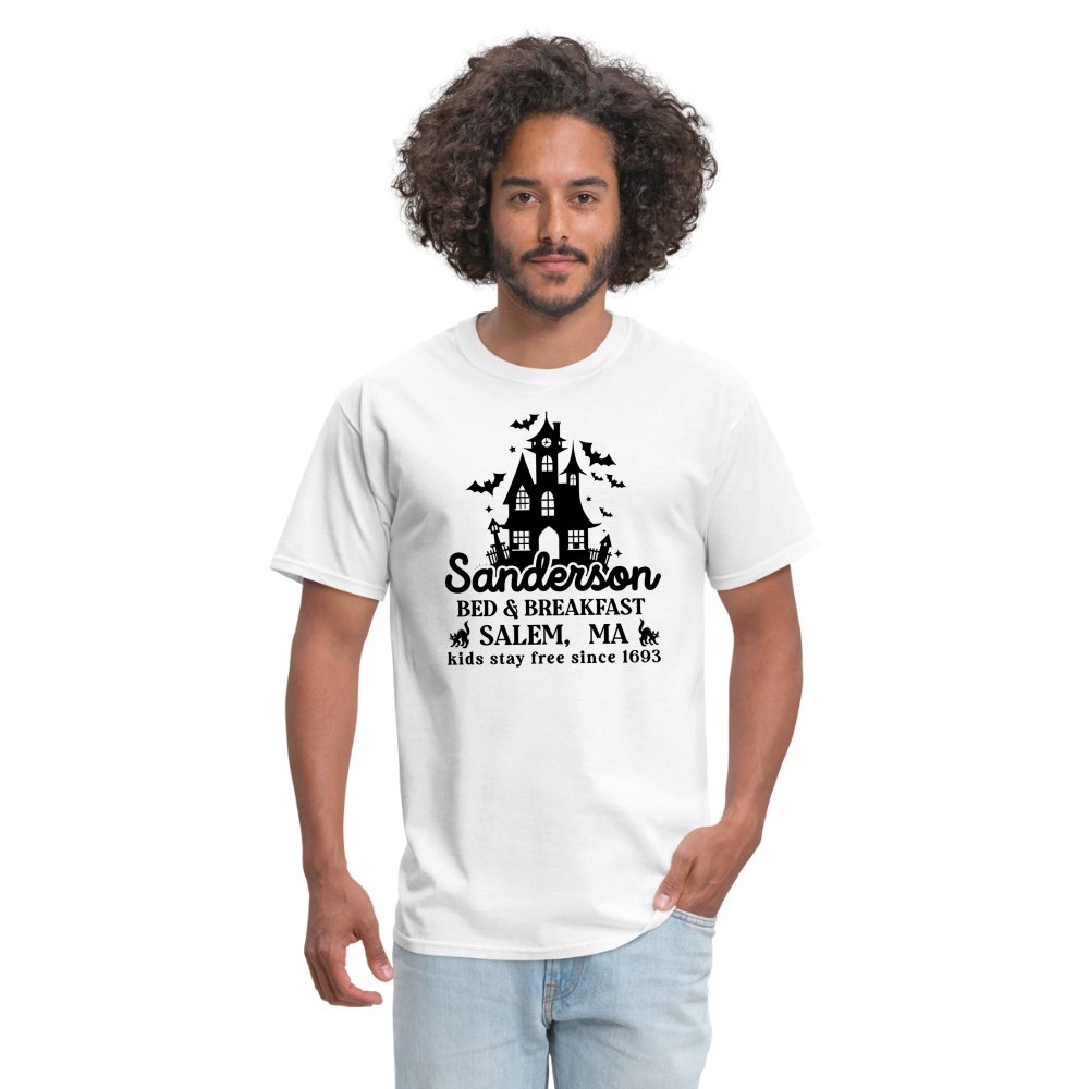 Sanderson Bed & Breakfast Salem MA T-Shirt (Halloween) - white