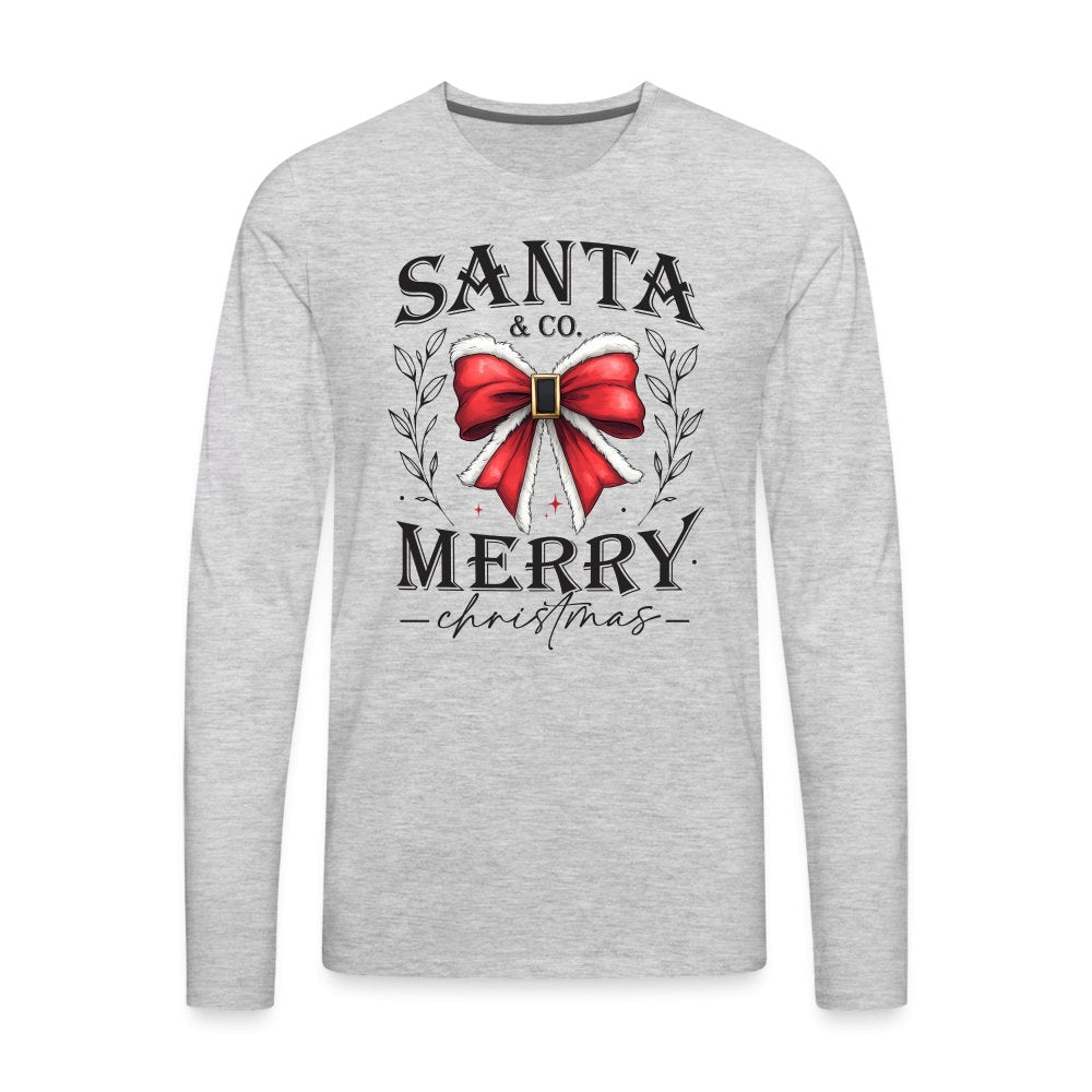 Santa & Co - Merry Christmas Men's Premium Long Sleeve T-Shirt - heather gray