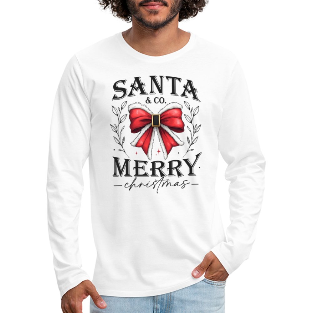 Santa & Co - Merry Christmas Men's Premium Long Sleeve T-Shirt - white