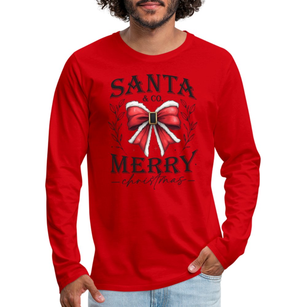 Santa & Co - Merry Christmas Men's Premium Long Sleeve T-Shirt - white