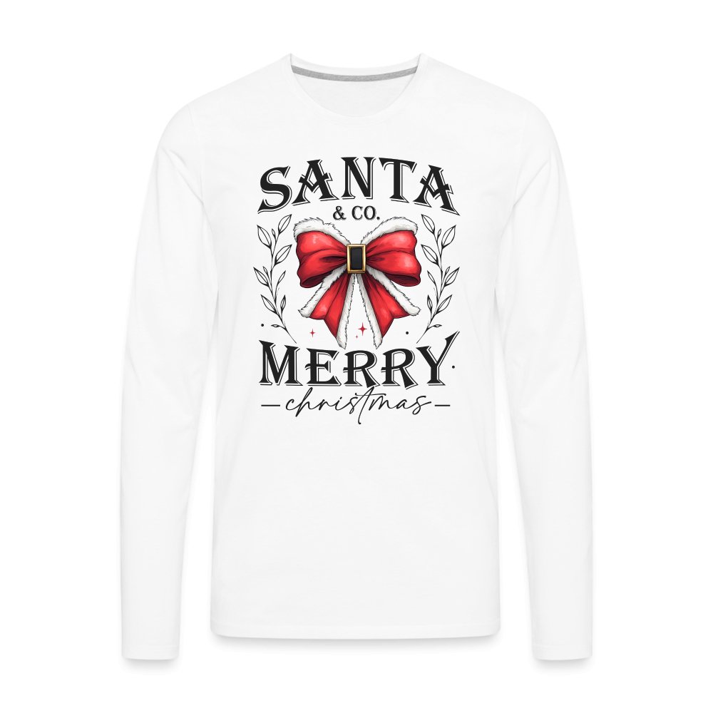 Santa & Co - Merry Christmas Men's Premium Long Sleeve T-Shirt - white