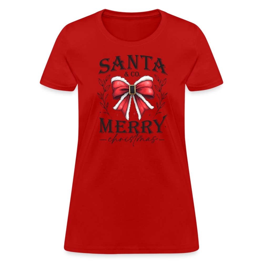 Santa & Co - Merry Christmas Women's Contoured T-Shirt - red