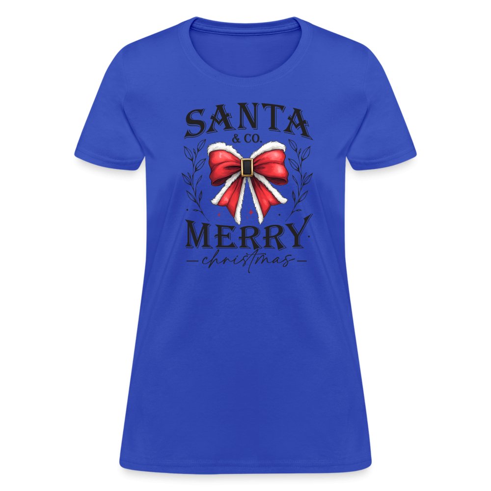 Santa & Co - Merry Christmas Women's Contoured T-Shirt - royal blue