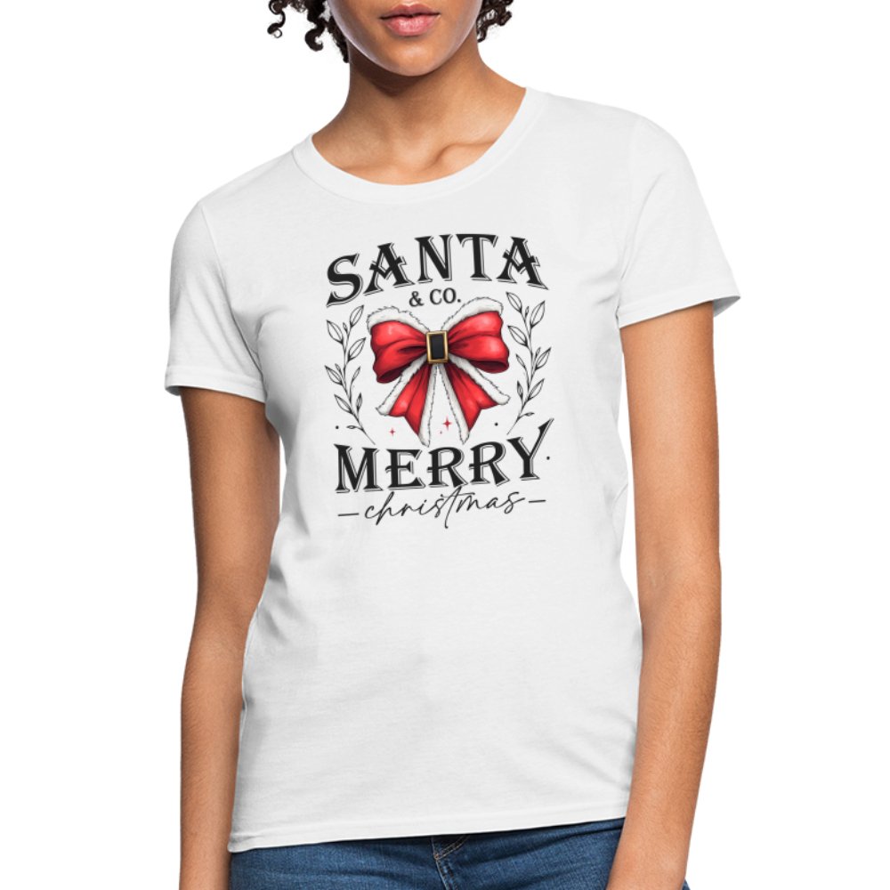 Santa & Co - Merry Christmas Women's Contoured T-Shirt - white