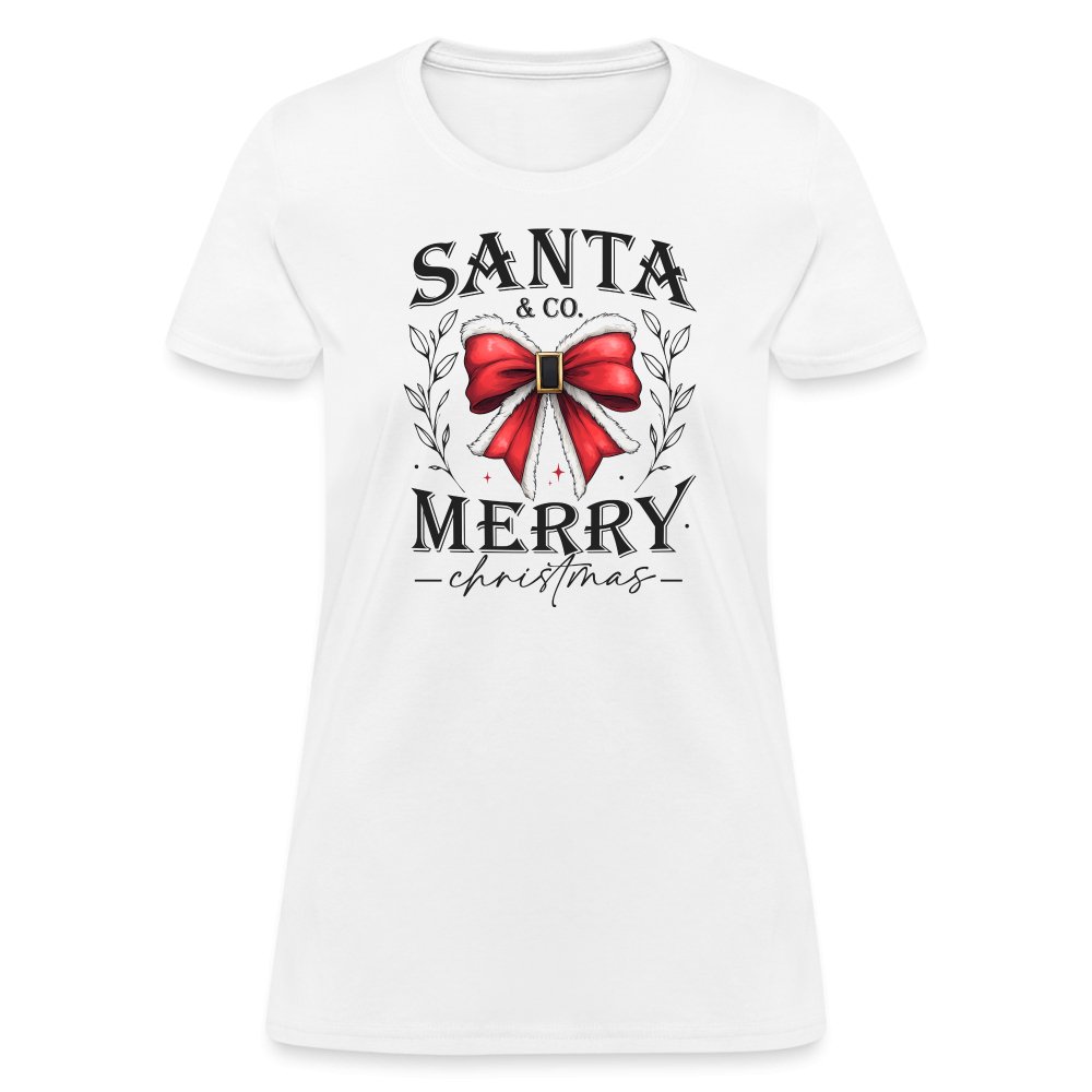 Santa & Co - Merry Christmas Women's Contoured T-Shirt - white