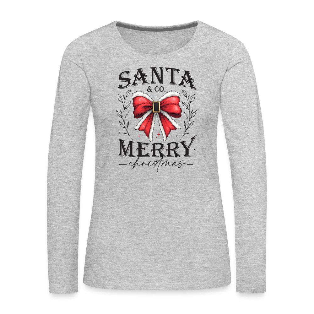 Santa & Co - Merry Christmas Women's Premium Long Sleeve T-Shirt - heather gray